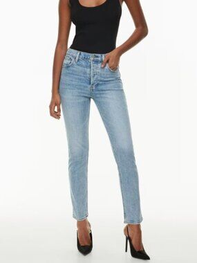 Denim Forum Yoko High Rise Slim Straight Jeans 28L size 24